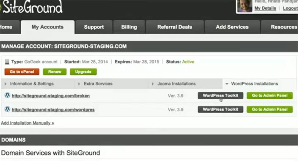 Access SiteGround toolkit. Access SiteGround toolkit.