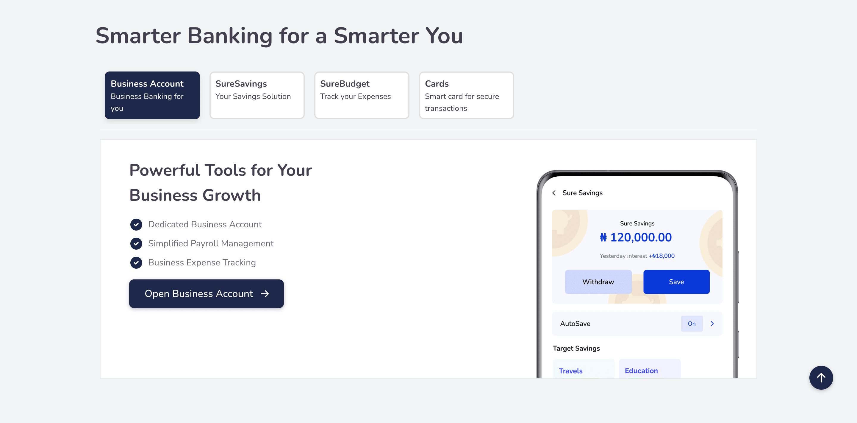 Surebanker — screen 2