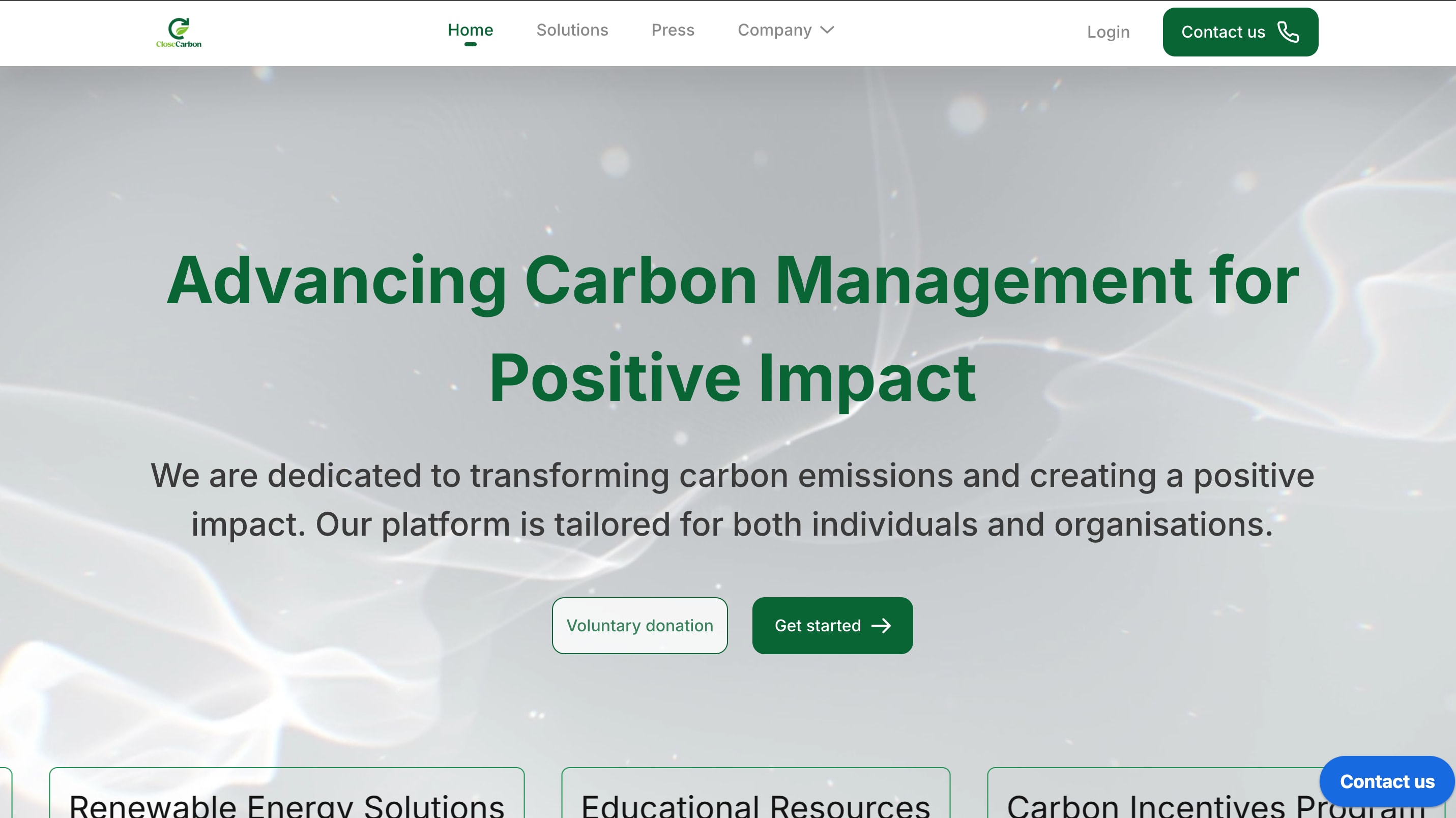 CloseCarbon — screen 1