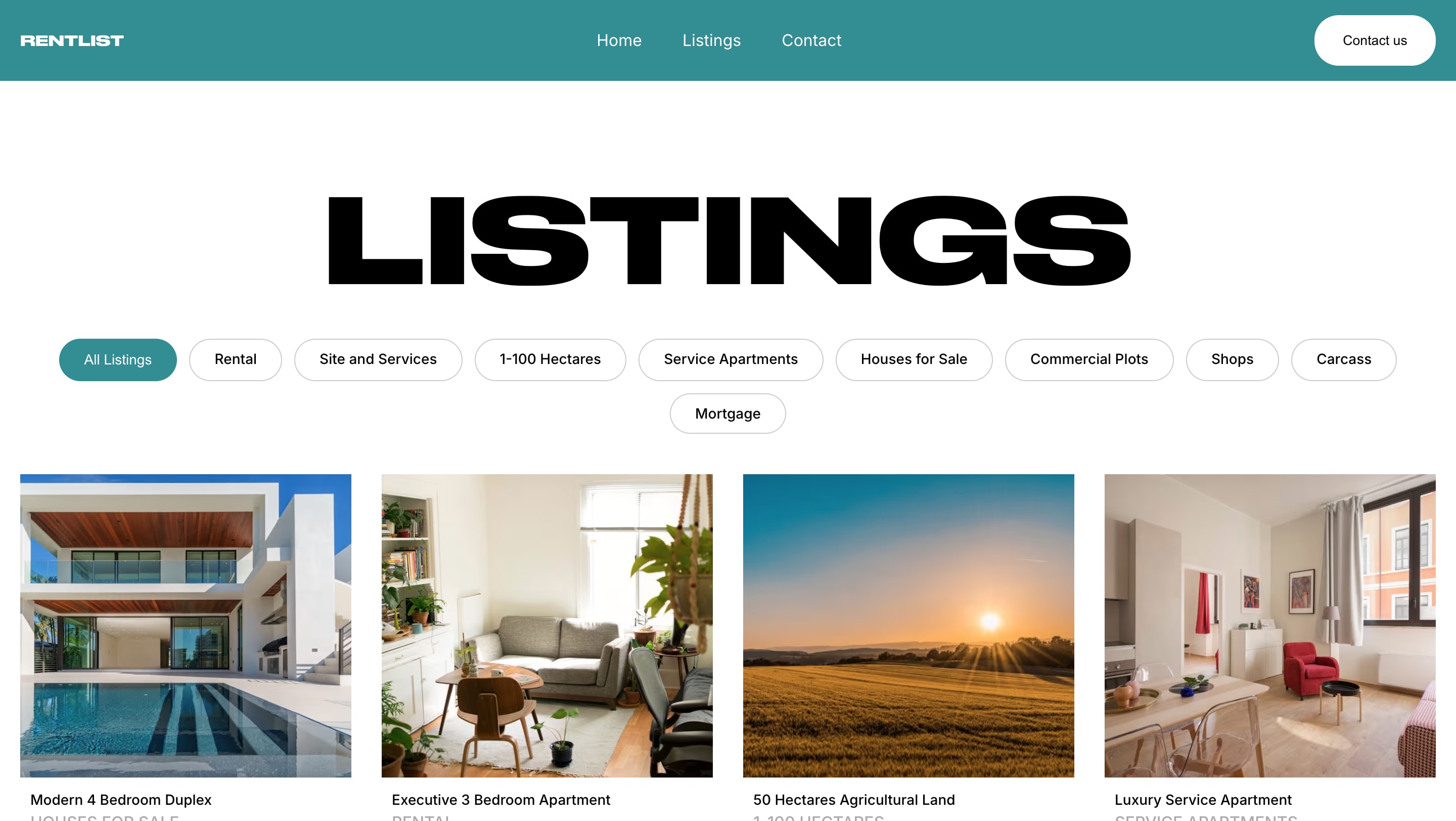 Rent List — screen 3
