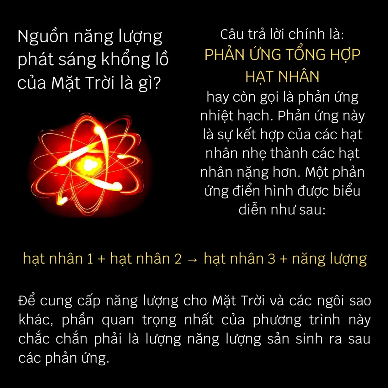 Thắp sáng Mặt Trời là thứ gì? - Mặt Trời Phản ứng nhiệt hạch thắp sáng mặt trời