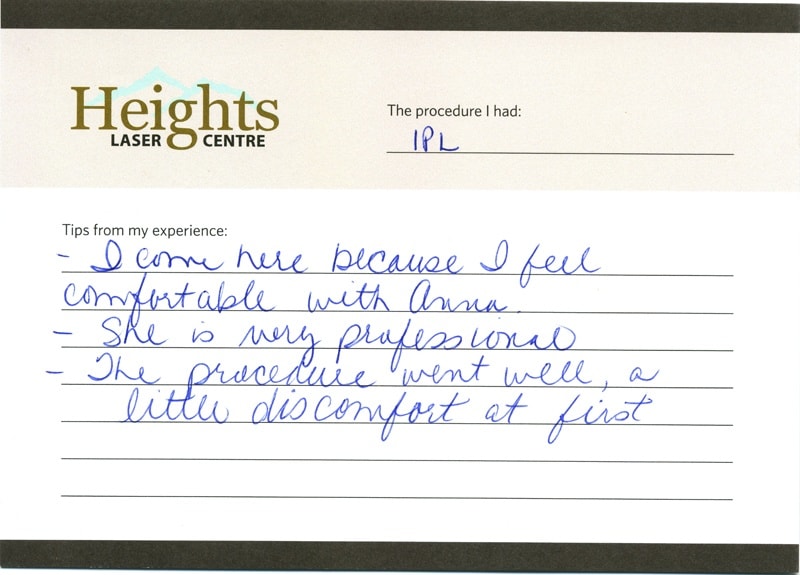 Testimonials-20009_03 heights laser centre medical spa vancouver testimonial