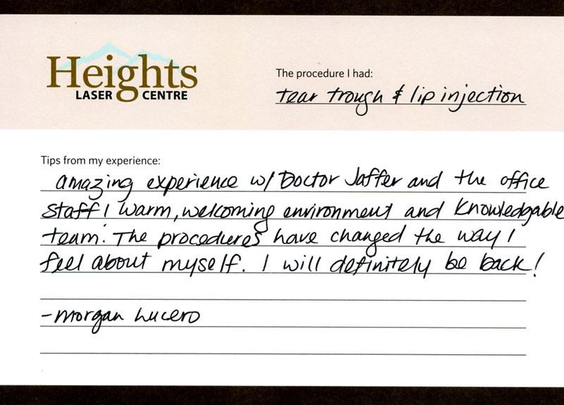 Testimonials0011 heights laser centre medical spa vancouver testimonial