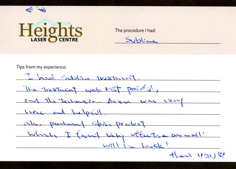 Testimonials0008 heights laser centre medical spa vancouver testimonial