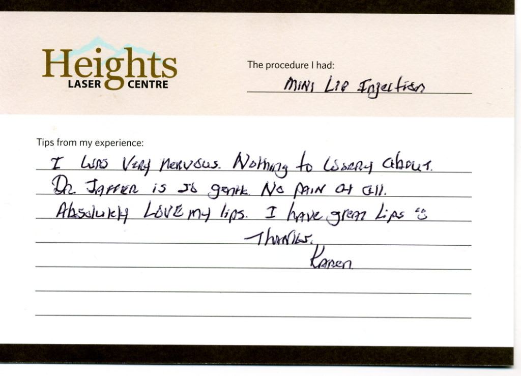 mini-lip-review heights laser centre medical spa vancouver testimonial