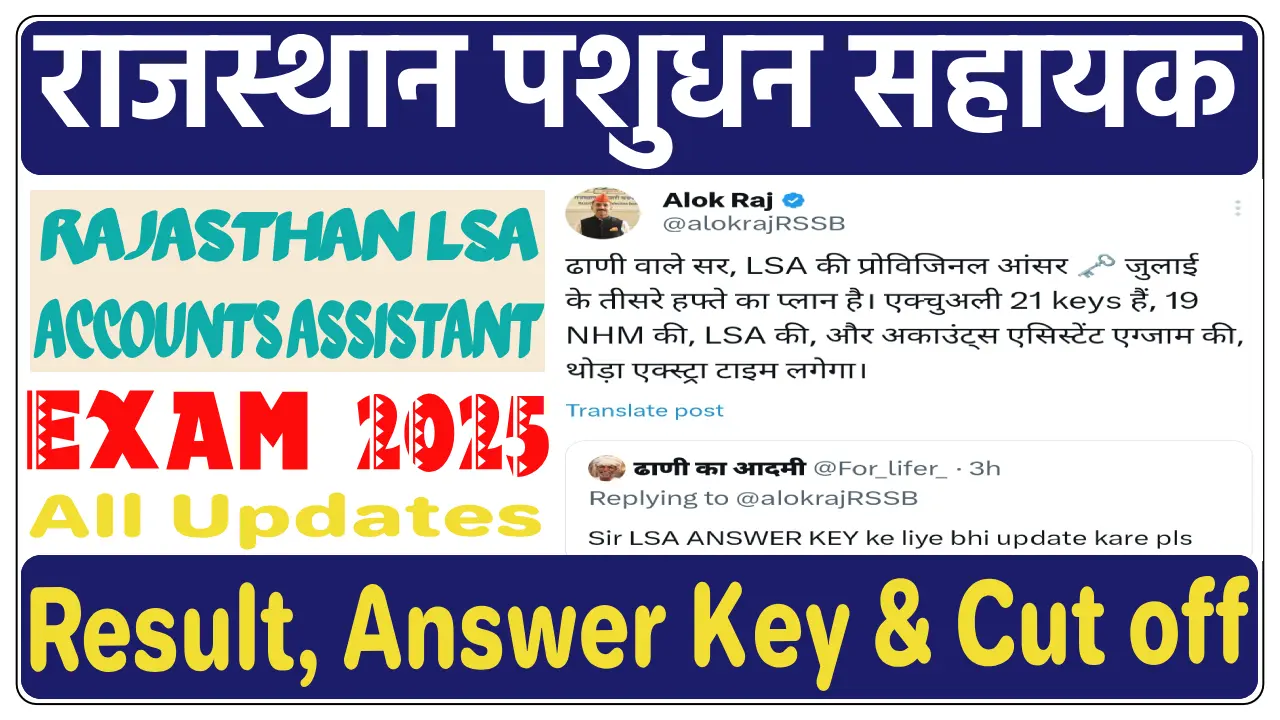 Rajasthan LSA Result 2025