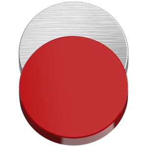 Brushed Stainless Steel - Red