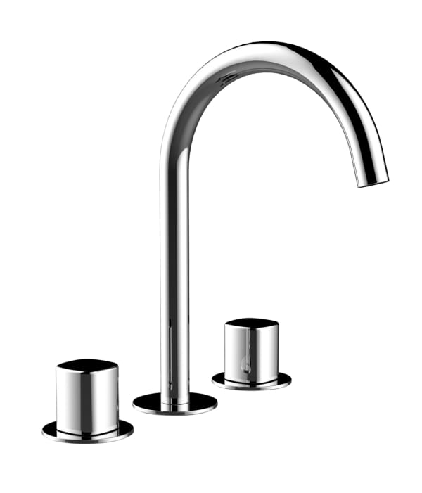 Three-hole washbasin mixer