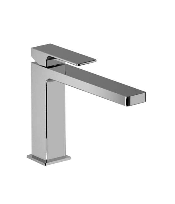 Single-control washbasin mixer with extended spout