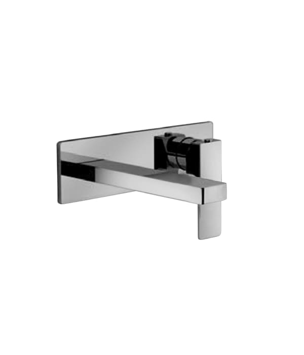 Wall-mount single-control washbasin mixer