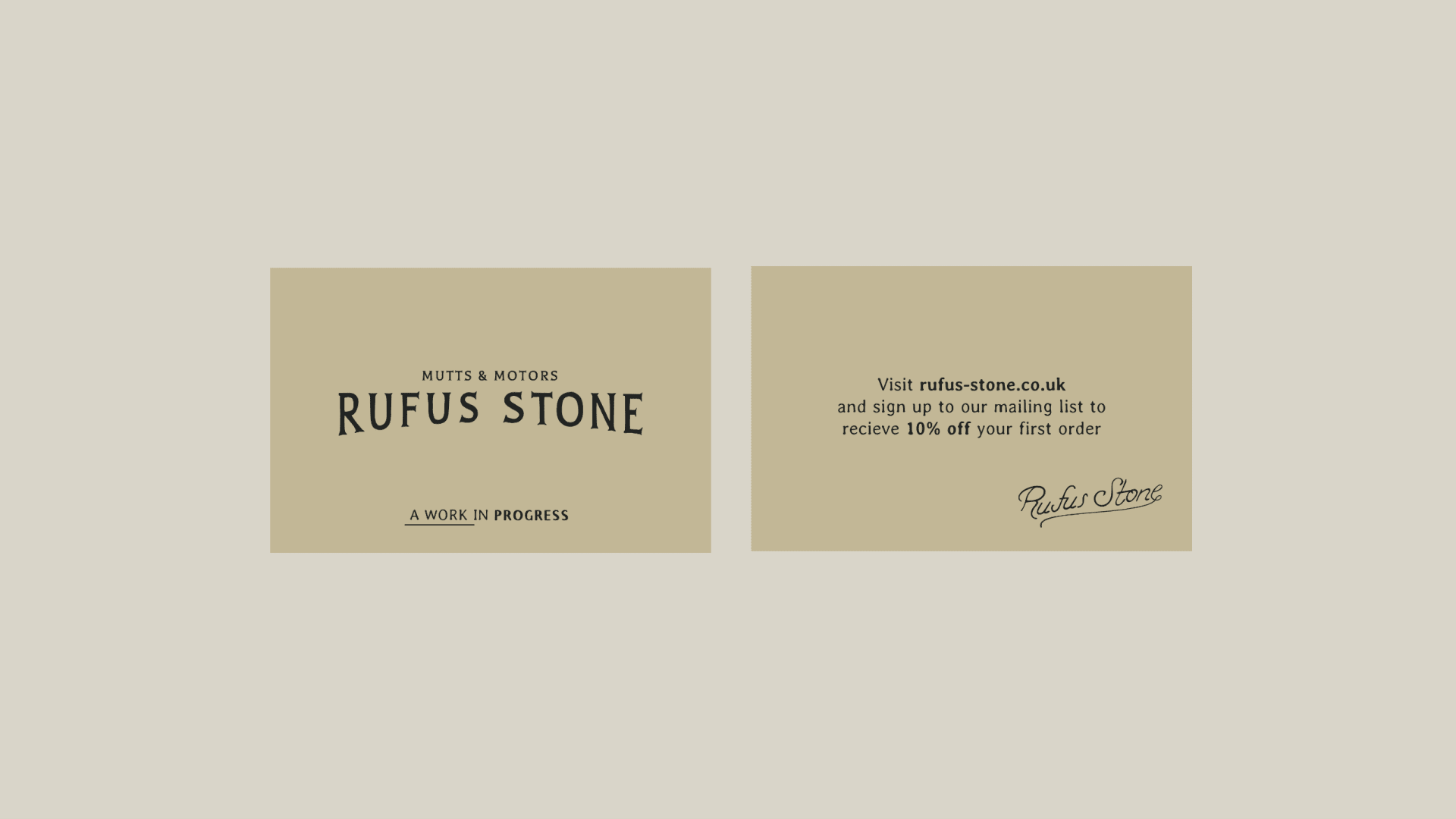 Rufus Stone Business Card