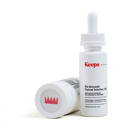 An eye dropper of Minoxidil