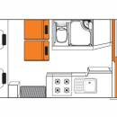 Australian Discovery Campervan Night Floorplan