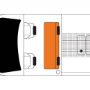 Australian Landcruiser Campervan Day Floorplan