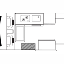 Australian Voyager Campervan Day Floorplan