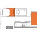 Australian Venturer Campervan Night Floorplan