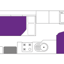 Australian Traveller Campervan Night Floorplan