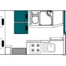 New Zealand maui Cascade Motorhome Floorplan Night