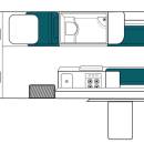 New Zealand maui Ultima Plus Motorhome Floorplan Day