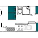 Australia maui Cascade Motorhome Floorplan Day