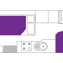 Australian Traveller Campervan Night Floorplan