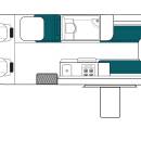 Maui Ultima Plus 3 Berth Motorhome Floorplan Day
