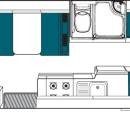 Maui Beach 4 Berth Motorhome Floorplan Day