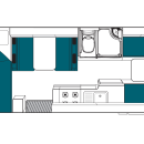 Maui River 6 Berth Motorhome Floorplan Day