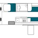 Maui Ultima Plus 3 Berth Motorhome AU Floorplan Day