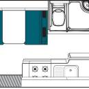 Maui River 6 Berth Motorhome Floorplan Day