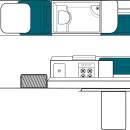 Maui Ultima Plus 3 Berth Motorhome Floorplan Day