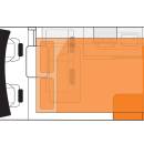 Australian Voyager Campervan Night Floorplan