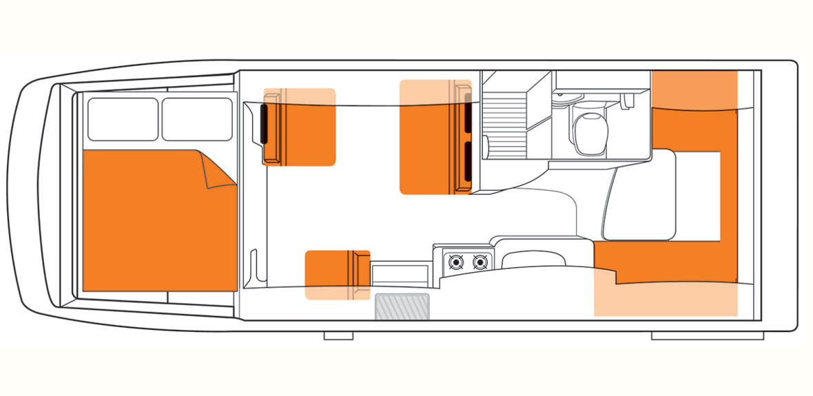 Australian Explorer Campervan Floorplan Day JAB