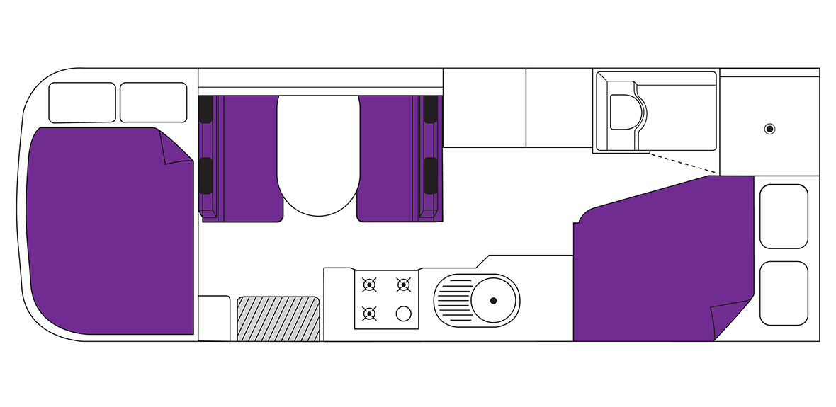Australian Traveller Campervan Day Floorplan