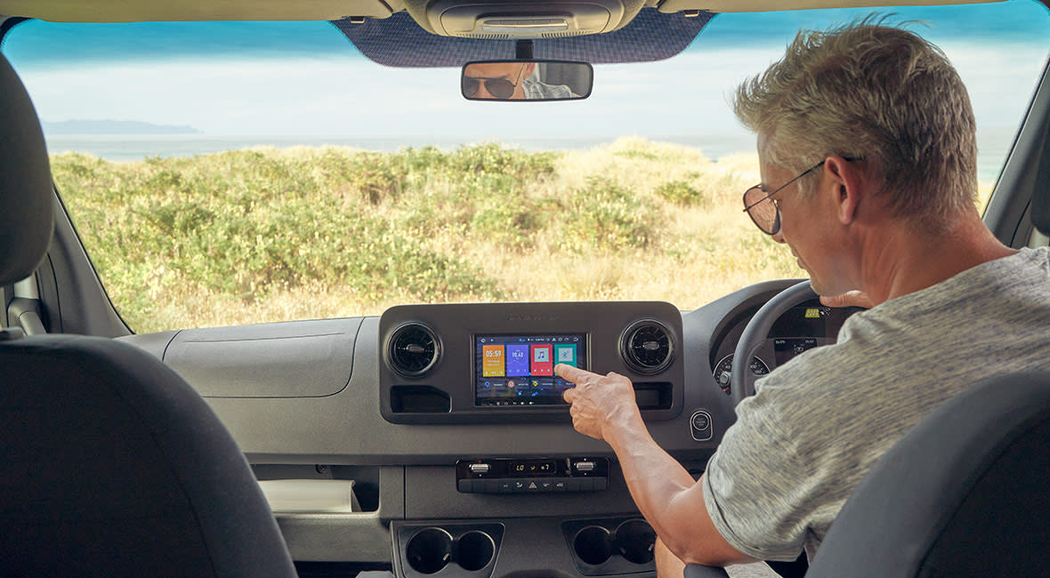 Maui Cascade 4 Berth Motorhome Interior In-vehicle-tablet