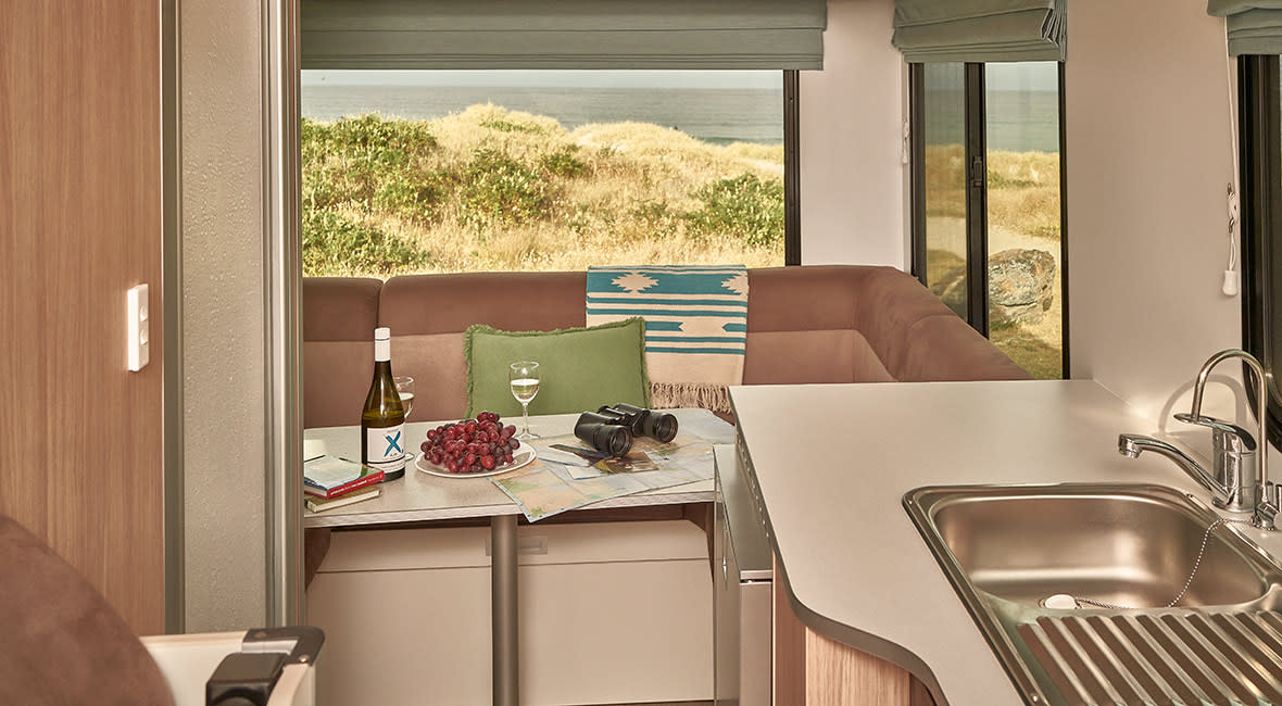 Maui Beach 4 Berth Motorhome Interior Dining Area