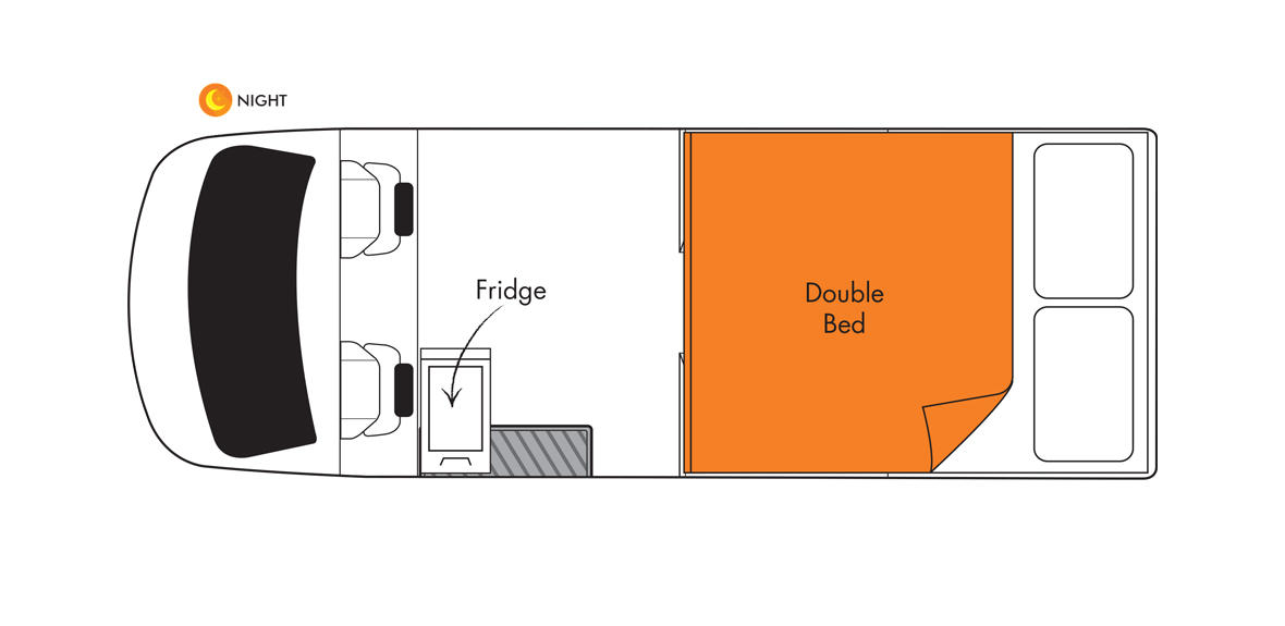 Scout Britz 4WD Floorplan Night