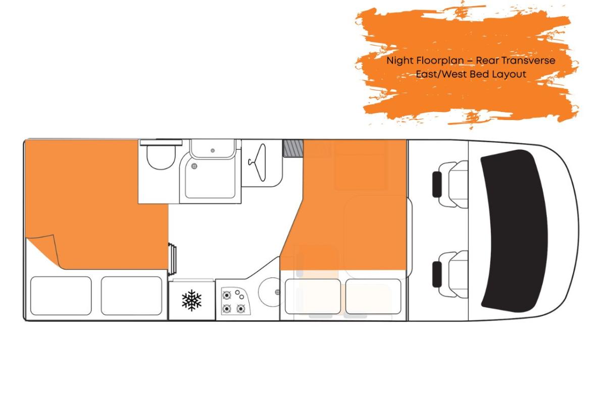 Odyssey east west bed model 13