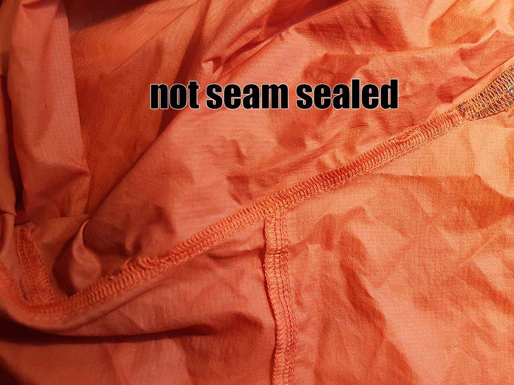 Non Seam Sealed Jacket Example