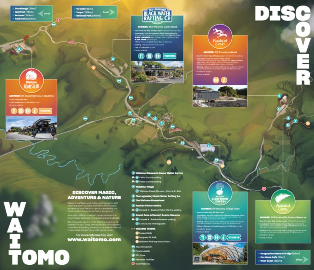 Brochure map Waitomo