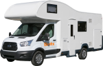 Side profile of the Britz 6 Berth Encounter Campervan