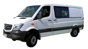 Side profile photo of the Britz 2 Berth Scout 4WD Campervan