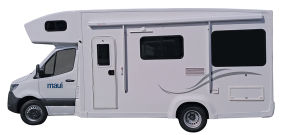 Side profile photo of the Maui 4 Berth Beach Campervan