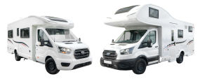 Side profile photo of the Britz 5 Berth Navigator Campervan