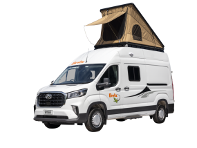 Side profile photo of the Britz 4 Berth Voyager Campervan