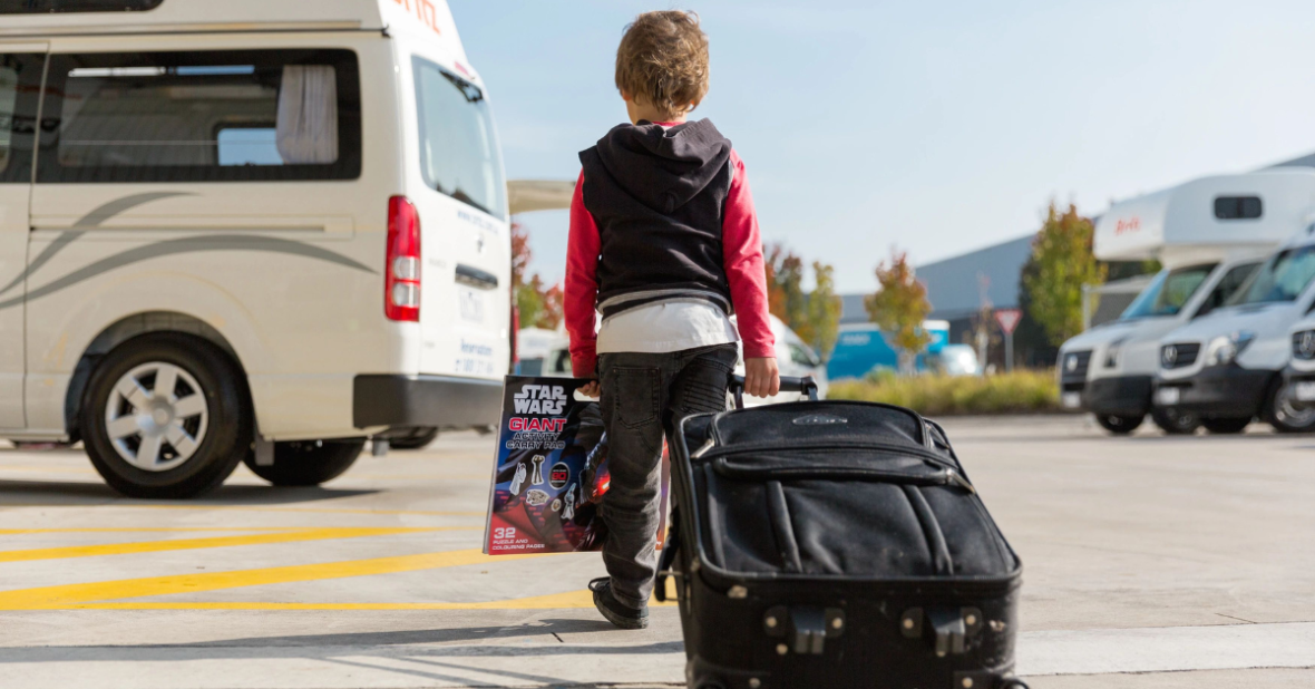 Kid with suitcase