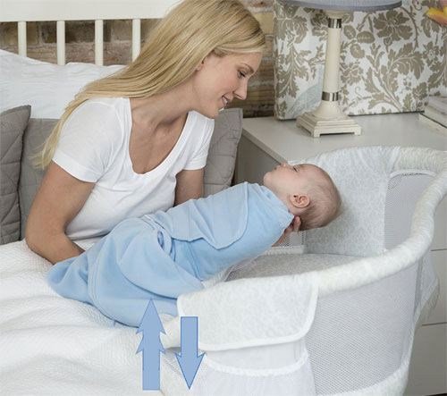 bassinet with side that lowers