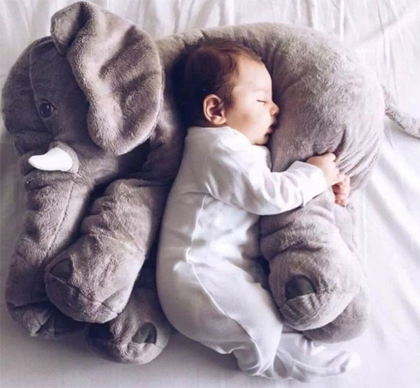 elephant baby pillow