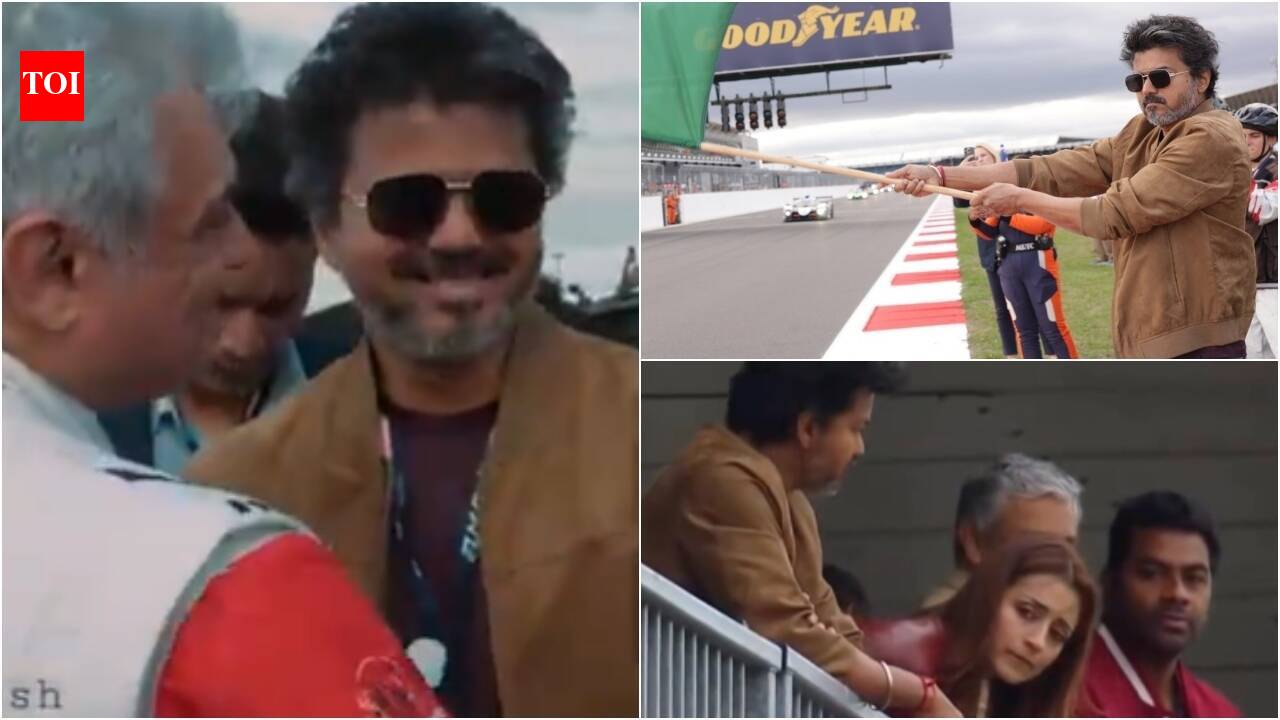 TN CM Vijay flags off Le Mans race at Silverstone, UK; Trisha Krishnan spotted