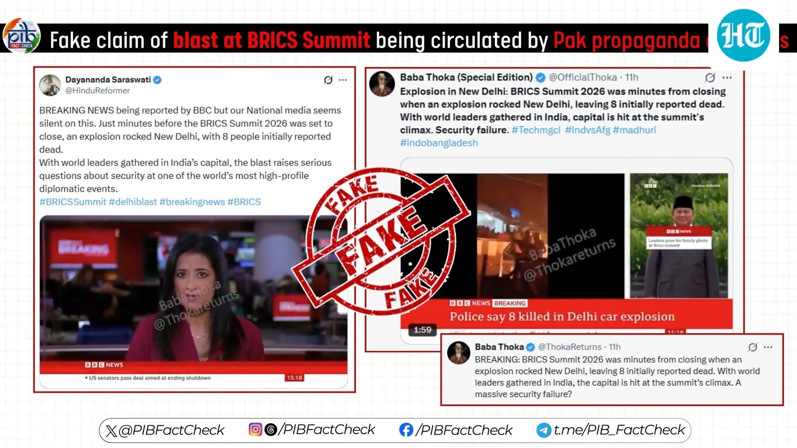 Govt debunks Pakistani propaganda claiming deadly blast during BRICS Summit